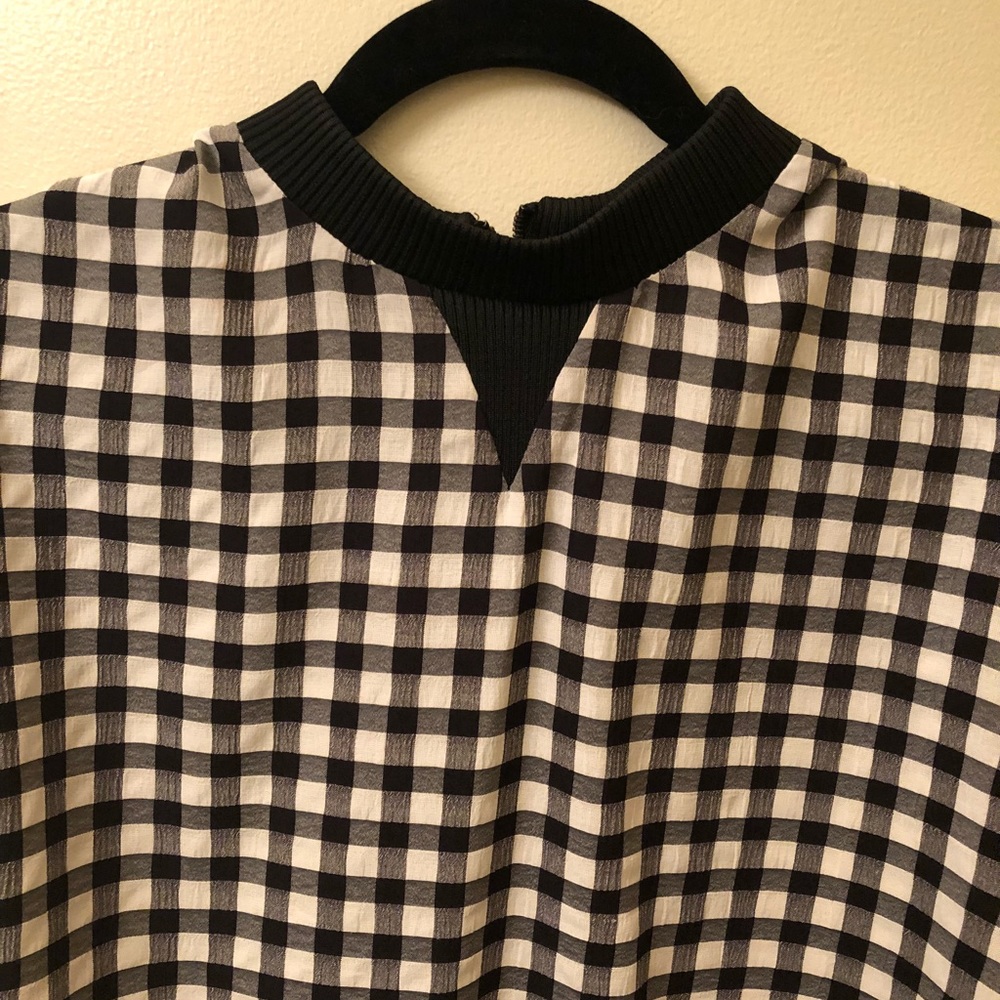 Zara High low checkered top 🎀